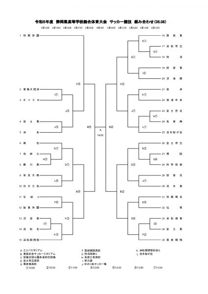 2023県総体組み合わせ